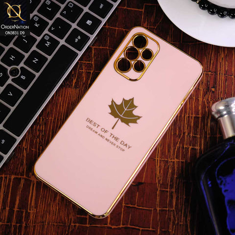 Samsung Galaxy A13 Cover - Design 9 - New Electroplating Borders Maple Leaf Camera Protection Soft Silicone Case