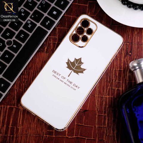 Samsung Galaxy A13 Cover - Design 6 - New Electroplating Borders Maple Leaf Camera Protection Soft Silicone Case