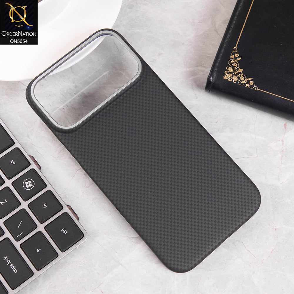 iPhone 17 Pro Max - Black - New Carbon Fiber Texture Magsafe Magnetic Case