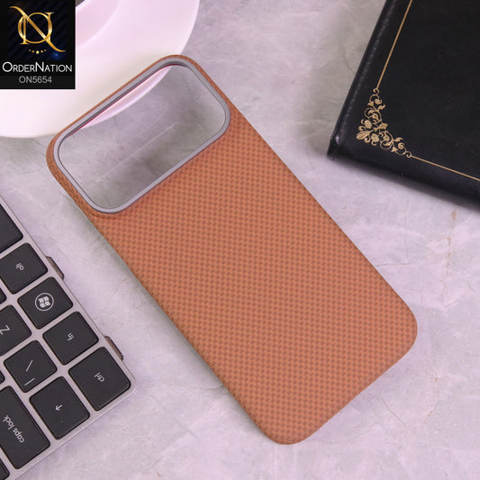 iPhone 17 Pro Max - Brown- New Carbon Fiber Texture Magsafe Magnetic Case