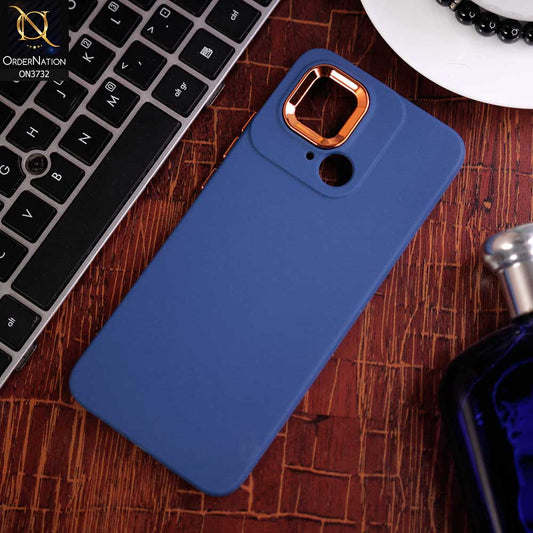 Xiaomi Redmi 10C Cover - Blue - Electroplated Camera Border Soft Silicon Case