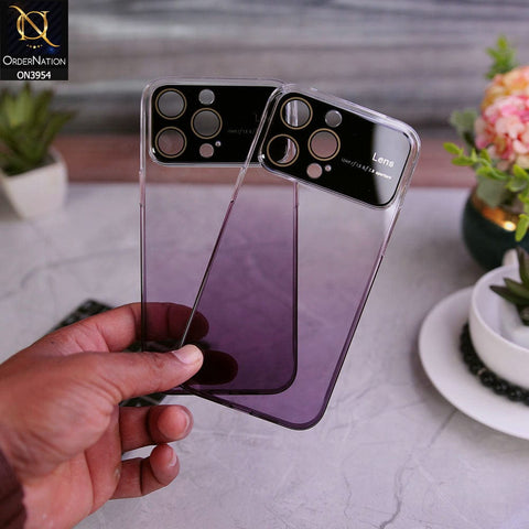 iPhone 14 Pro Max Cover - Purple - Hard TPU Colour Shades Clear Case with Camera Lense Protection