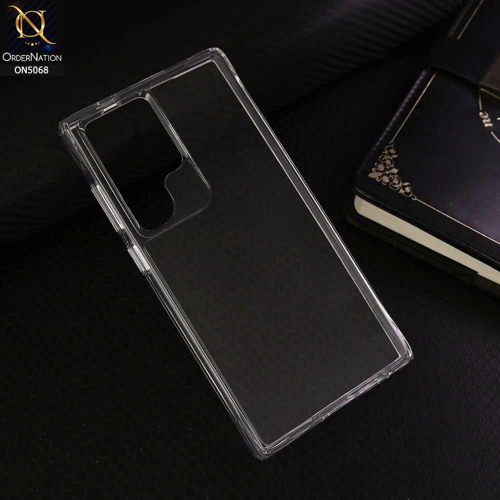 Samsung Galaxy S24 Ultra 5G Cover - Transparent - HQ Pure Collection Shock Pocket Technology Anti Yellow Crystal Clear Soft Case