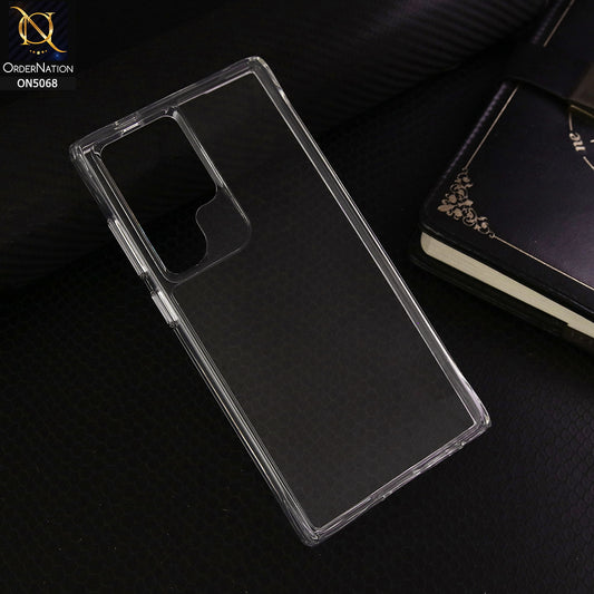 Samsung Galaxy S24 Ultra 5G Cover - Transparent - HQ Pure Collection Shock Pocket Technology Anti Yellow Crystal Clear Soft Case