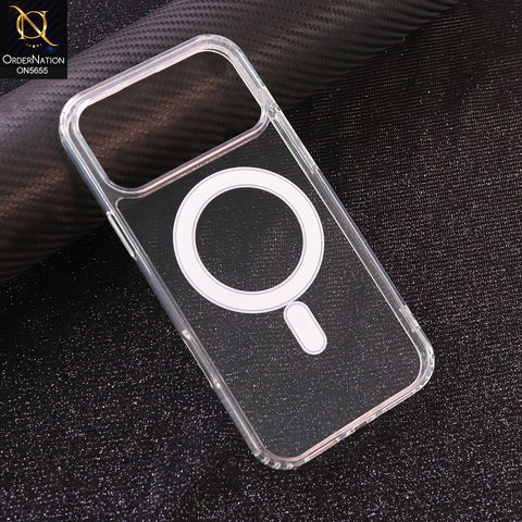 iPhone 17 Pro Max Cover - Transparent -  Magsafe Magnetic Case Shockproof Cover