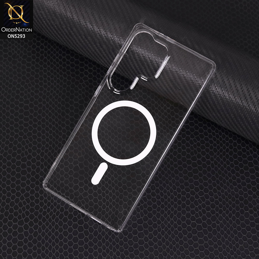 Samsung Galaxy S25 Ultra Cover - Transparent - Magsafe PC Hard Crystal Clear Back Cover