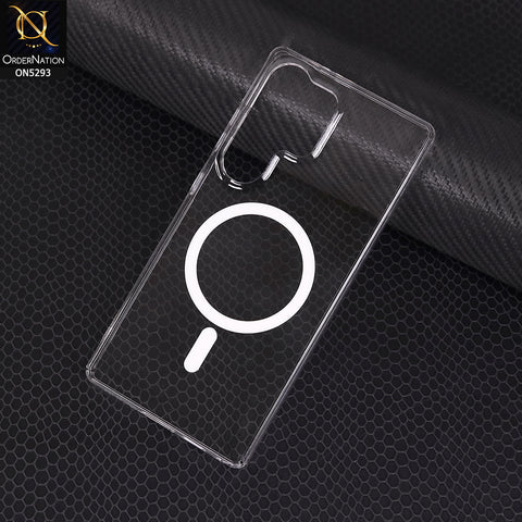 Samsung Galaxy S25 Ultra Cover - Transparent - Magsafe PC Hard Crystal Clear Back Cover