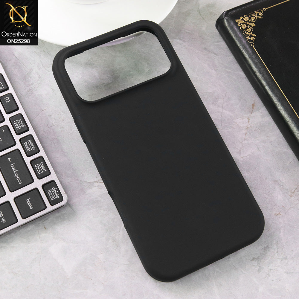 iPhone 17 Pro Max - Black- New Soft Silicone Case