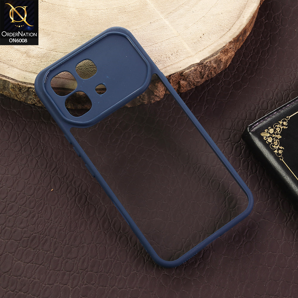 Infinix Note 60 Pro Cover - Blue - New Shockproof PC Hard Shell Transculant Flexibel Bumper Phone Case