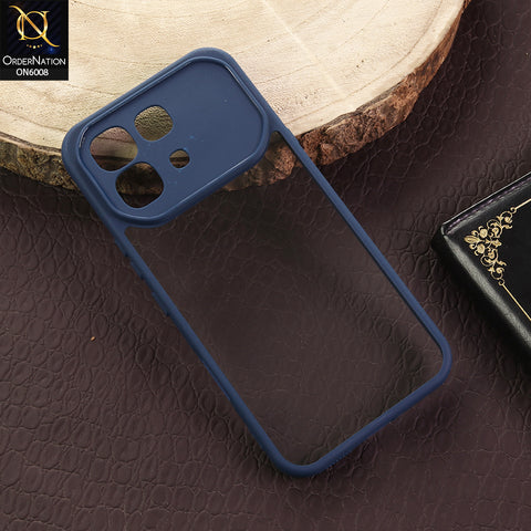 Infinix Note 60 Cover - Blue - New Shockproof PC Hard Shell Transculant Flexibel Bumper Phone Case