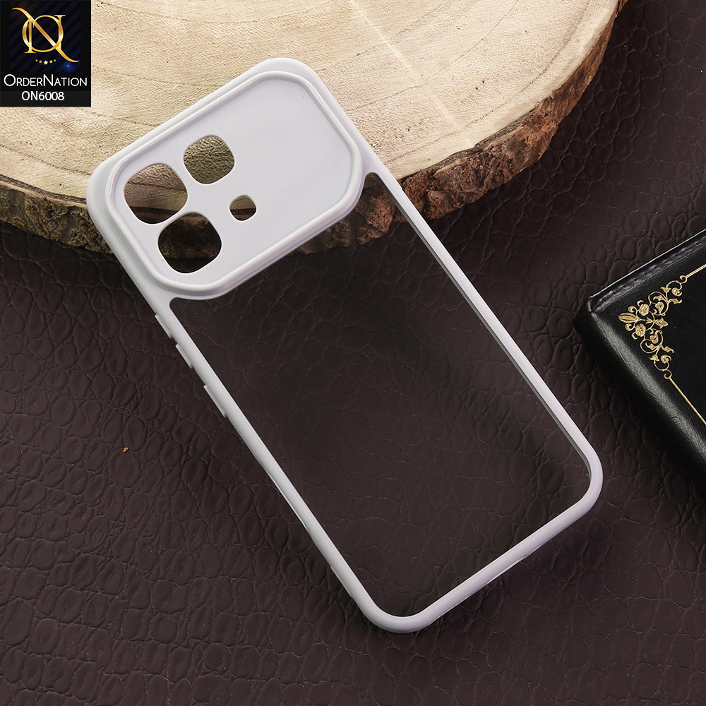 Infinix Note 60 Cover - Gray - New Shockproof PC Hard Shell Transculant Flexibel Bumper Phone Case