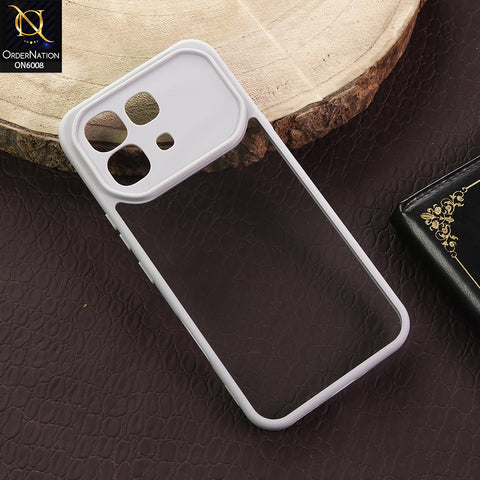 Infinix Note 60 Cover - Gray - New Shockproof PC Hard Shell Transculant Flexibel Bumper Phone Case