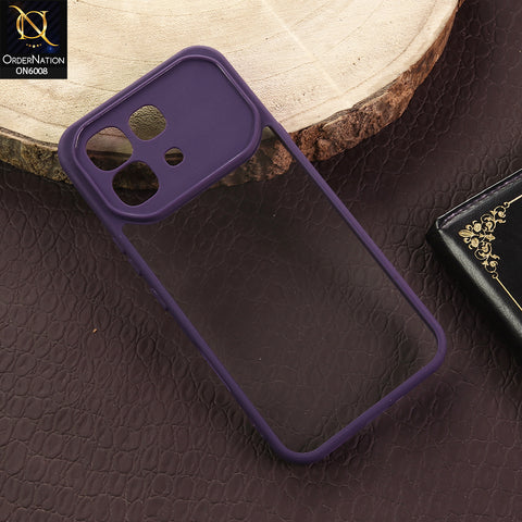 Infinix Note 60 Pro Cover - Purple - New Shockproof PC Hard Shell Transculant Flexibel Bumper Phone Case
