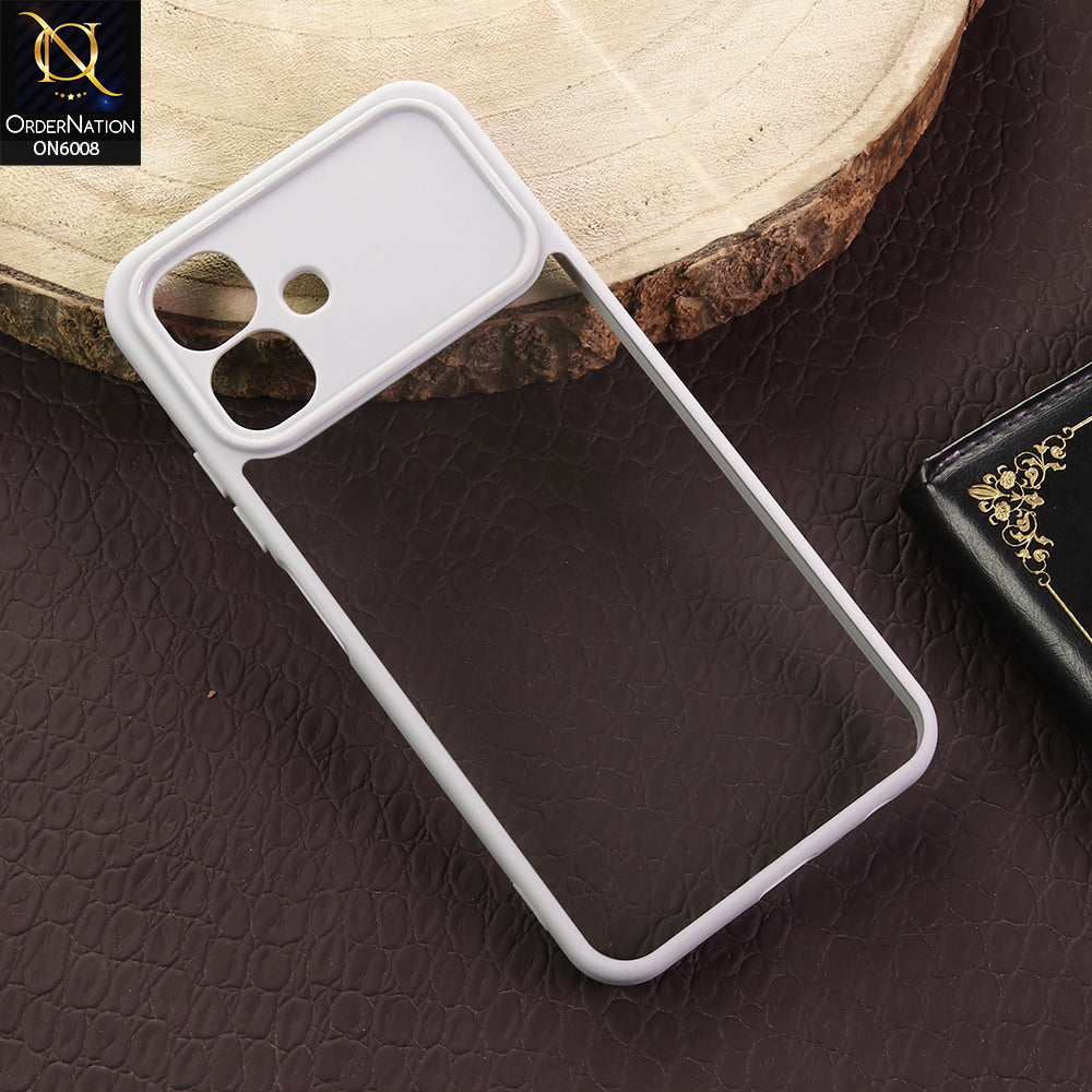 Infinix Smart 20 Cover - Gray - New Shockproof PC Hard Shell Transculant Flexibel Bumper Phone Case