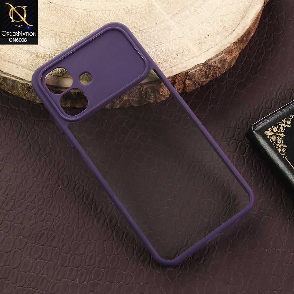 Infinix Smart 20 Cover - Purple - New Shockproof PC Hard Shell Transculant Flexibel Bumper Phone Case