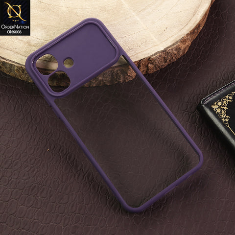 Infinix Smart 20 Cover - Purple - New Shockproof PC Hard Shell Transculant Flexibel Bumper Phone Case