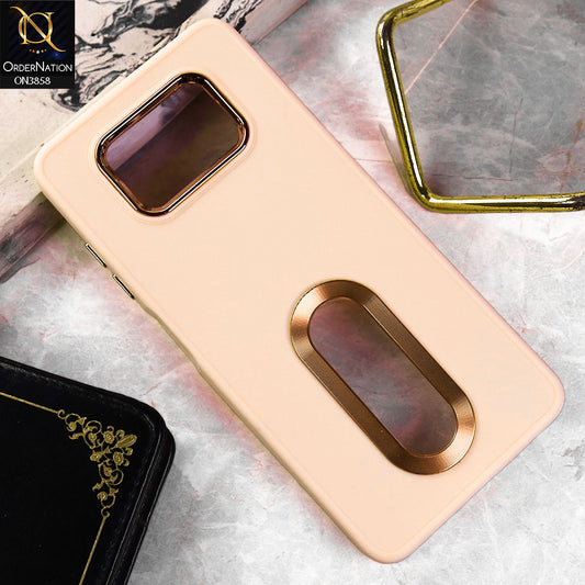 Xiaomi Poco X3  Cover - Pink - New Soft Silicone Electroplating Camera Ring Chrome Logo Hole Case