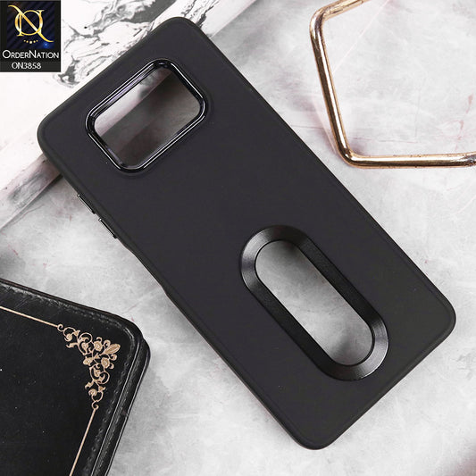 Xiaomi Poco X3 Pro  Cover - Black - New Soft Silicone Electroplating Camera Ring Chrome Logo Hole Case