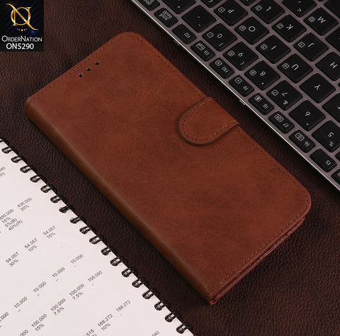 Oppo Reno 13 Cover - Dark Brown - Premium Business Series Magnetic Leather Wallet Flip book Card Slots Soft Case