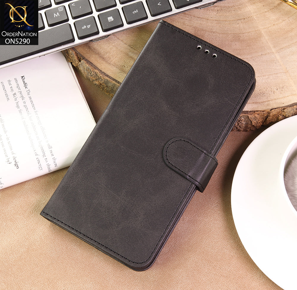 Oppo Reno 5 Pro 5G Cover - Black - Premium Business Series Magnetic Leather Wallet Flip book Card Slots Soft Case