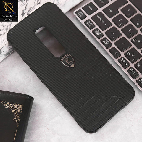 Vivo V17 Pro Cover - Black - Puloka Linning Style Soft Borders Back Shell Case
