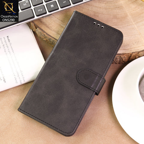 Oppo Reno 6 Pro 5G Cover - Black - Premium Business Series Magnetic Leather Wallet Flip book Card Slots Soft Case