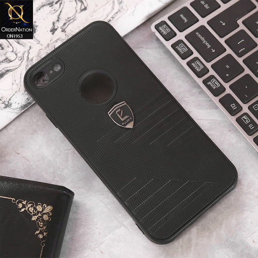 iPhone 8 / 7 Cover - Black - Puloka Linning Style Soft Borders Back Shell Case