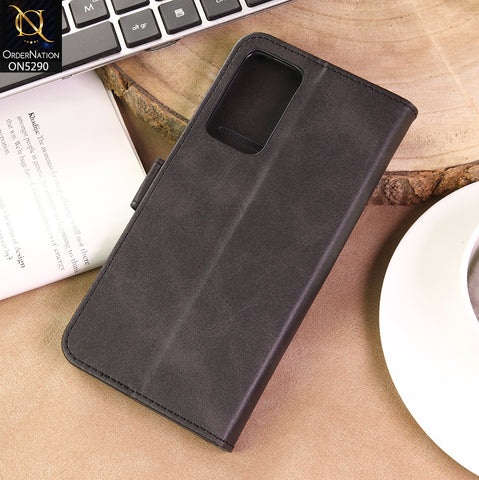 Oppo Reno 6 Pro 5G Cover - Black - Premium Business Series Magnetic Leather Wallet Flip book Card Slots Soft Case