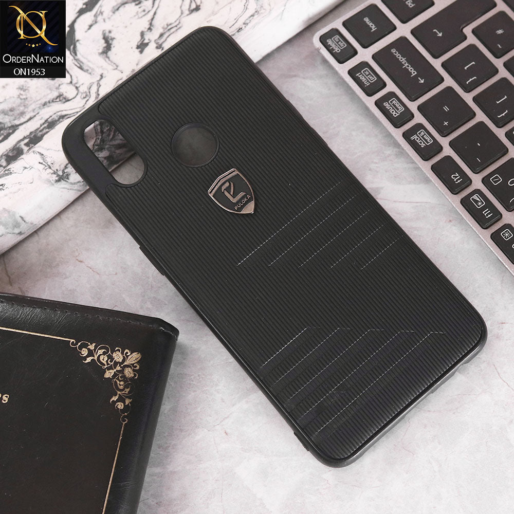 Realme 3 Pro Cover - Black - Puloka Linning Style Soft Borders Back Shell Case