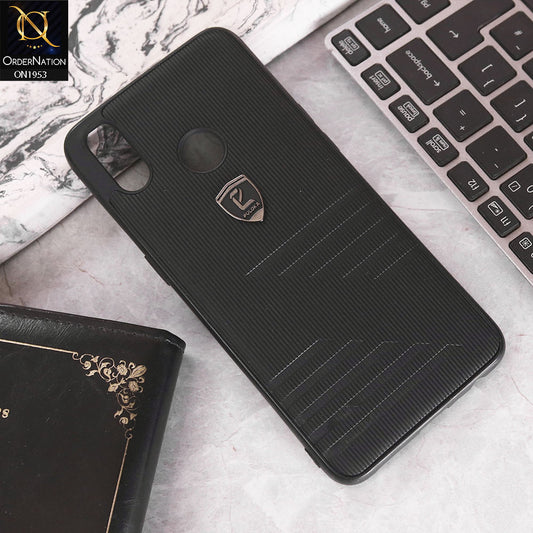 Realme 3 Pro Cover - Black - Puloka Linning Style Soft Borders Back Shell Case