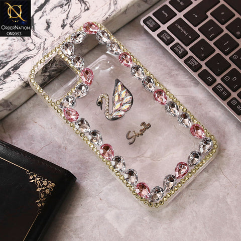 Cute Rhinestone Crystal Daimond Swan Case For iPhone 11 - Multi