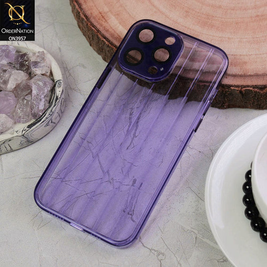iPhone 14 Pro Max Cover - Purple - New Trendy 3D Look Acrylic Hard Case With Camera Lense Protection