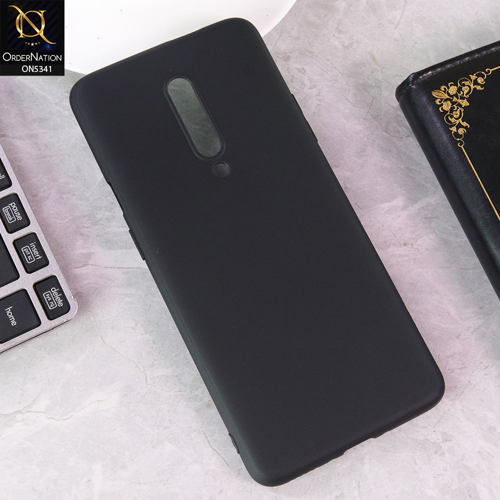 OnePlus 7 Pro Matte Black Silicone Case  Soft Touch Slim Back Cover
