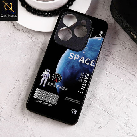 Infinix Hot 40 Cover - Design 42 - New Shiny Tempared Glass Soft Borders Case