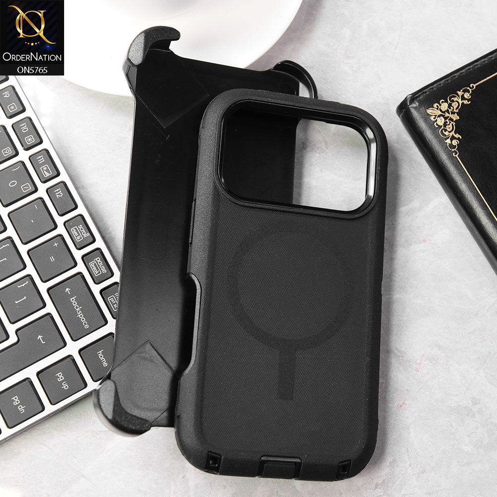 iPhone 17 Pro Max Cover - Black - New Luxurious Heavy Duty Military Standard Antimicrobial Protection Wireless Charging Compatible Multi Layer Defense  With Kickstand  And Raised Edged Protection For Camera And Screen
