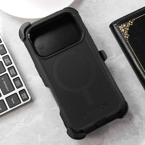 iPhone 17 Pro Cover - Black - New Luxurious Heavy Duty Military Standard Antimicrobial Protection Wireless Charging Compatible Multi Layer Defense  With Kickstand  And Raised Edged Protection For Camera And Screen