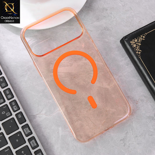 iPhone 17 Pro Max Cover - Orange Clear Magsafe IPhone 17 Pro Max  Soft Cases