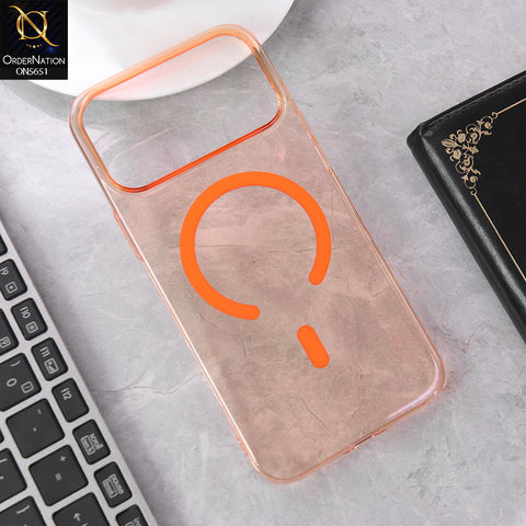 iPhone 17 Pro Max Cover - Orange Clear Magsafe IPhone 17 Pro Max  Soft Cases
