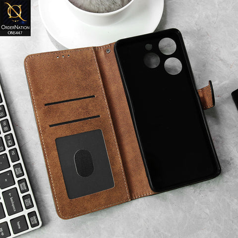Tecno Spark 10 Pro Cover - Black - Premium Leather Megantic Flip Book Covers With Card Holding Option