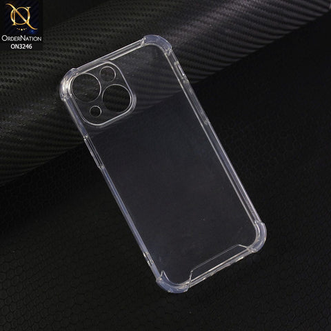 iPhone 13 Mini Cover - Transparent - Soft 4D Design Shockproof Silicone Transparent Clear Camera Protection Case