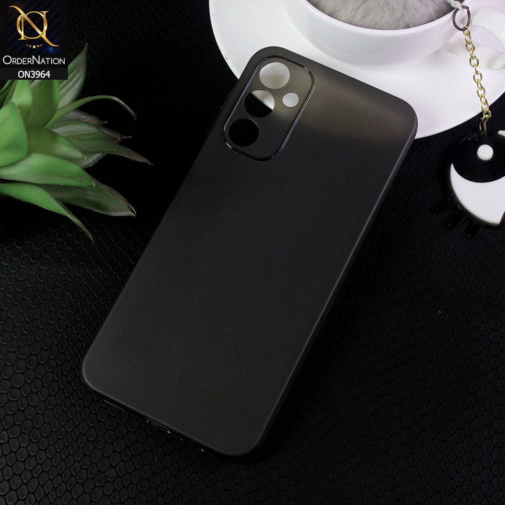 Samsung Galaxy A14 5G Cover - Black - Soft Silicone Semi-transparent Camera Protection Case