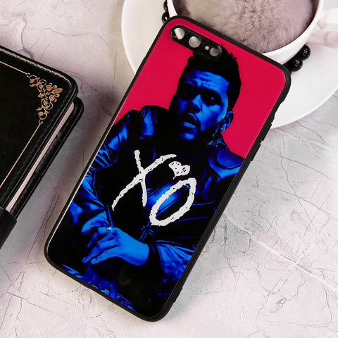 iPhone 8 Plus / 7 Plus Cover - Design 65 - New Shiny Tempered Glass Soft Borders Case