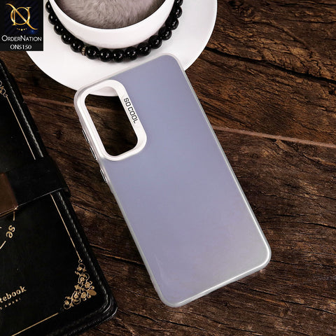 Samsung Galaxy A55 Cover - Silver - New Matte Color Gradient Shine Series Soft Borders Protective Case
