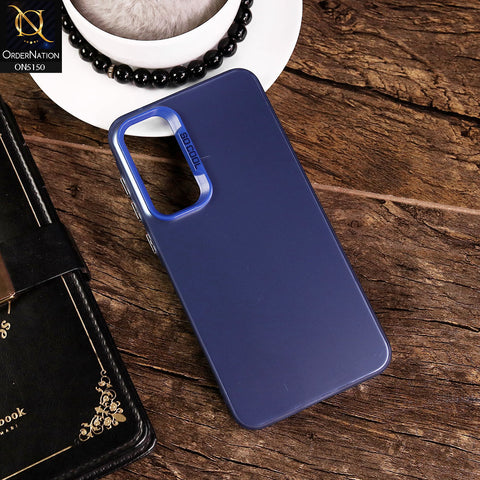 Samsung Galaxy A55 Cover - Blue - New Matte Color Gradient Shine Series Soft Borders Protective Case