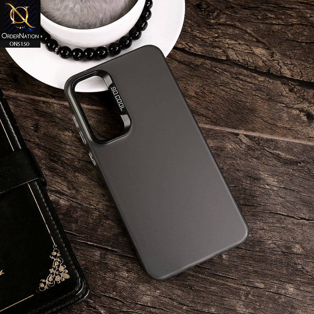 Samsung Galaxy A55 Cover - Black - New Matte Color Gradient Shine Series Soft Borders Protective Case