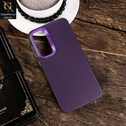 Samsung Galaxy A55 Cover - Purple - New Matte Color Gradient Shine Series Soft Borders Protective Case