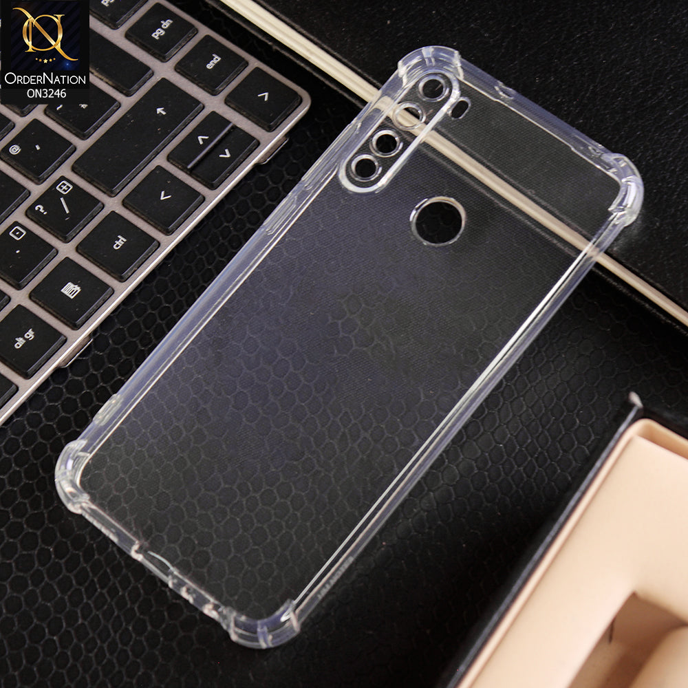 Xiaomi Redmi Note 8 2021 Cover - Soft 4D Design Shockproof Silicone Transparent Clear Camera Protection Case