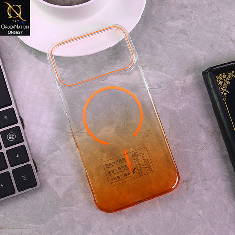iPhone 17 Cover - Orange -  New Eouro Two Shade High Quality Clear Case