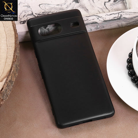 Google Pixel 7 Cover - Black - New Premium Quality Silicone Case Slim Protective Back Cover