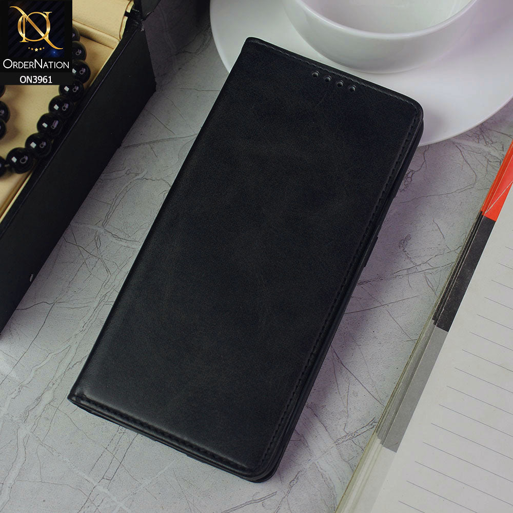 OnePlus 9 Pro Cover - Black - Leather Wallet Flip book Card Slots Soft Case